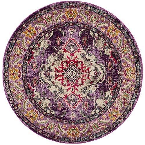  Safavieh Monaco Collection MNC243N Vintage Bohemian Navy and Light Blue Distressed Area Rug (8 x 10)