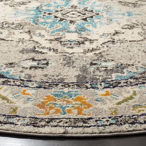  Safavieh Monaco Collection MNC243N Vintage Bohemian Navy and Light Blue Distressed Area Rug (8 x 10)