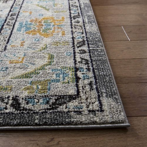  Safavieh Monaco Collection MNC243N Vintage Bohemian Navy and Light Blue Distressed Area Rug (8 x 10)