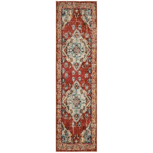  Safavieh Monaco Collection MNC243N Vintage Bohemian Navy and Light Blue Distressed Area Rug (8 x 10)