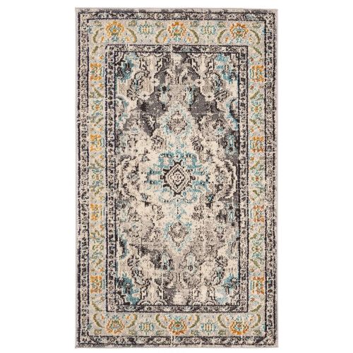  Safavieh Monaco Collection MNC243N Vintage Bohemian Navy and Light Blue Distressed Area Rug (8 x 10)