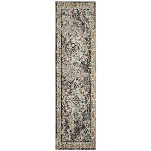  Safavieh Monaco Collection MNC243N Vintage Bohemian Navy and Light Blue Distressed Area Rug (8 x 10)