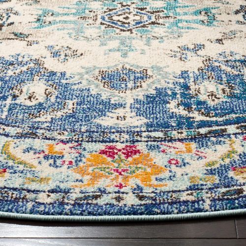  Safavieh Monaco Collection MNC243N Vintage Bohemian Navy and Light Blue Distressed Area Rug (8 x 10)