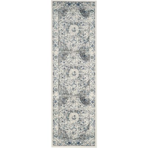  Safavieh Evoke Collection EVK220D Vintage Oriental Grey Ivory Round Area Rug (51 Diameter)