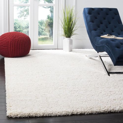  Safavieh Milan Shag Collection SG180-1212 Ivory Area Rug (8 x 10)