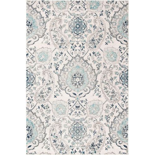  Safavieh Madison Collection MAD600C Cream and Light Grey Bohemian Chic Paisley Area Rug (67 x 92)