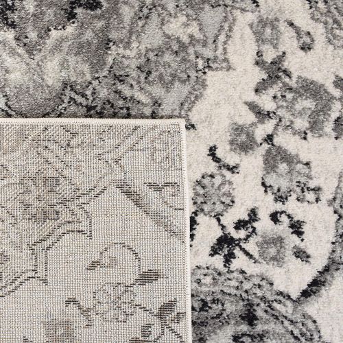  Safavieh Madison Collection MAD600C Cream and Light Grey Bohemian Chic Paisley Area Rug (67 x 92)