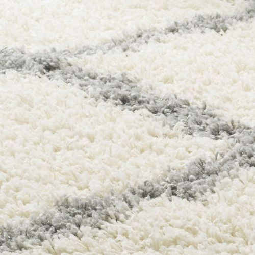  Safavieh Dallas Shag Collection SGD257F Ivory and Grey Area Rug (51 x 76)