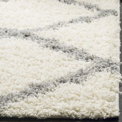  Safavieh Dallas Shag Collection SGD257F Ivory and Grey Area Rug (51 x 76)