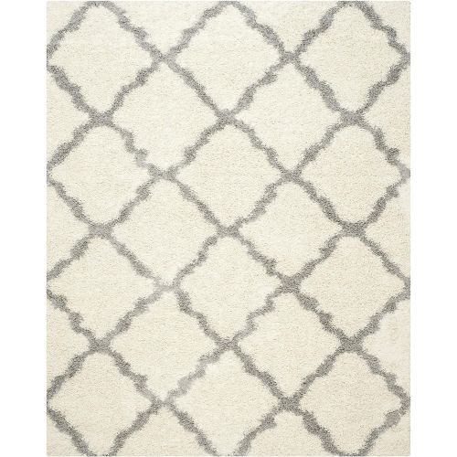  Safavieh Dallas Shag Collection SGD257F Ivory and Grey Area Rug (51 x 76)
