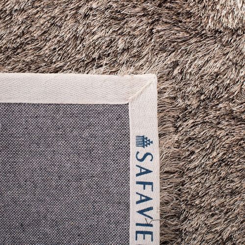  Safavieh Paris Shag Collection SG511-1212 Ivory Polyester Area Rug (5 x 7)