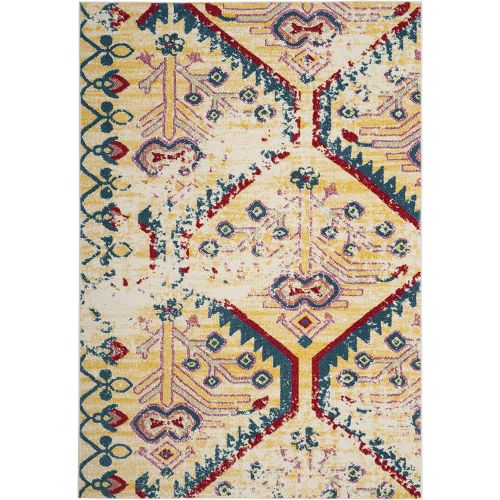  Safavieh WTC698G-6 Area Rug, 67 x 9, Light Yellow