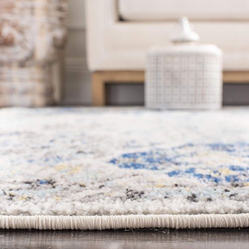  Safavieh Madison Collection MAD611B Cream and Multicolored Bohemian Chic Distressed Area Rug (51 x 76)