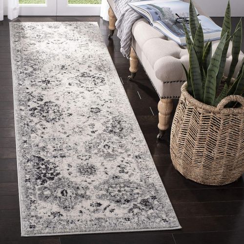  Safavieh Madison Collection MAD611B Cream and Multicolored Bohemian Chic Distressed Area Rug (51 x 76)