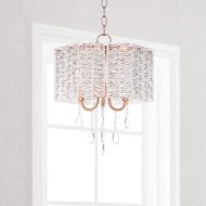 Safavieh Collection Harlyn 3 Light 13.5 Chandelier, ClearCopper