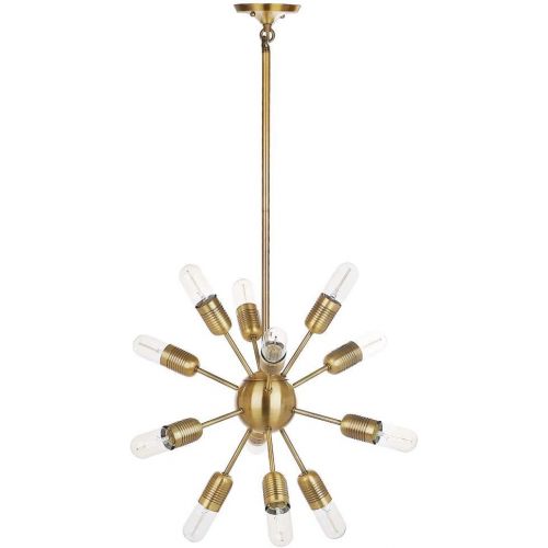  Safavieh Collection Raging 12 Light 17.5 Solace Pendant, Gold