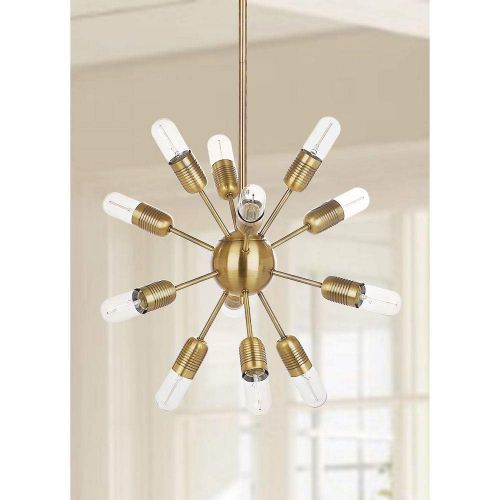  Safavieh Collection Raging 12 Light 17.5 Solace Pendant, Gold