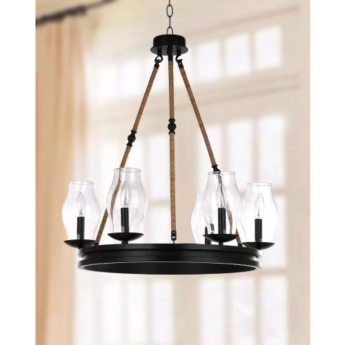  Safavieh Lighting Collection Fritz 25 Adjustable Chandelier, BlackBrown