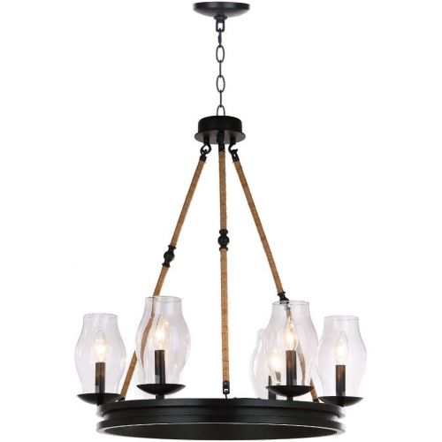  Safavieh Lighting Collection Fritz 25 Adjustable Chandelier, BlackBrown