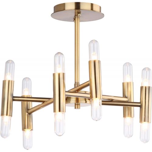  Safavieh FLU4008A Collection Fidelma Mount Flush Light, Gold