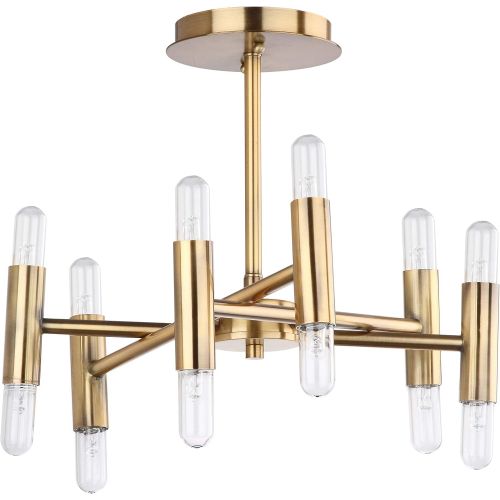  Safavieh FLU4008A Collection Fidelma Mount Flush Light, Gold