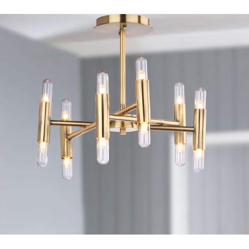  Safavieh FLU4008A Collection Fidelma Mount Flush Light, Gold