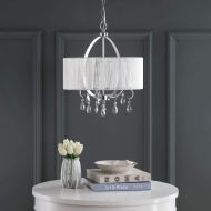 Safavieh LIT4236B Lighting Collection New Vienna Chrome Chandelier, White