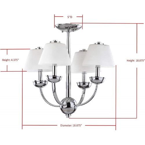  Safavieh Lighting Collection Yardley Chrome 18.9-inch Chandelier