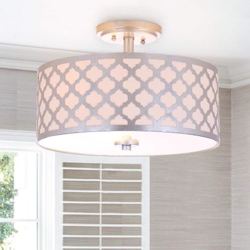  Safavieh Collection Kora Quatrefoil 3 15 Flush Mount Light, Gold