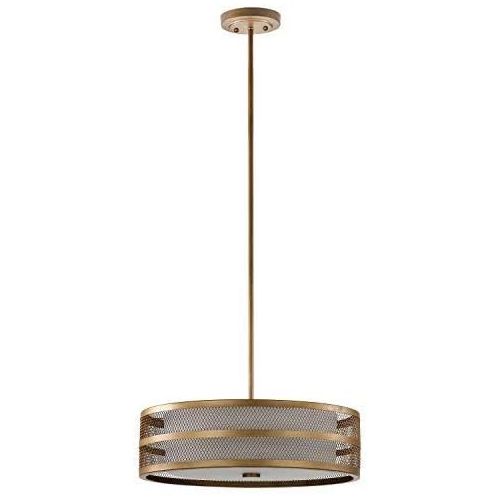  Safavieh Lighting Collection Greta Veil Antique Gold 43.25-inch Pendant Light