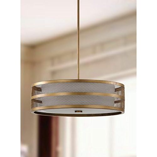  Safavieh Lighting Collection Greta Veil Antique Gold 43.25-inch Pendant Light