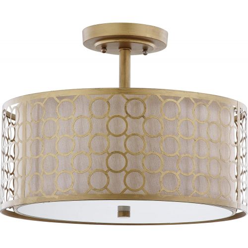  Safavieh Lighting Collection Giotta Ceiling Light Antique Gold 12.4-inch Ceiling Light