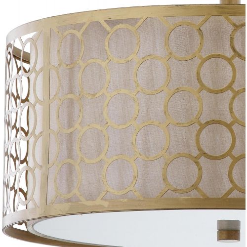  Safavieh Lighting Collection Giotta Ceiling Light Antique Gold 12.4-inch Ceiling Light