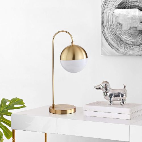  Safavieh TBL4040A Lighting Collection Cappi 20.5 Brass Gold Table Lamp
