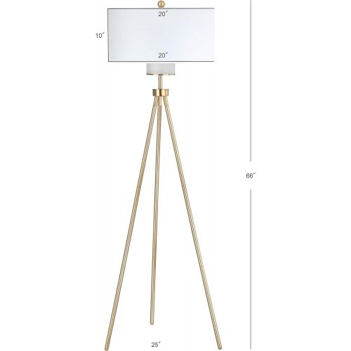  Safavieh FLL4008A Lighting Collection Enrica 66 Brass and Gold Floor Lamp