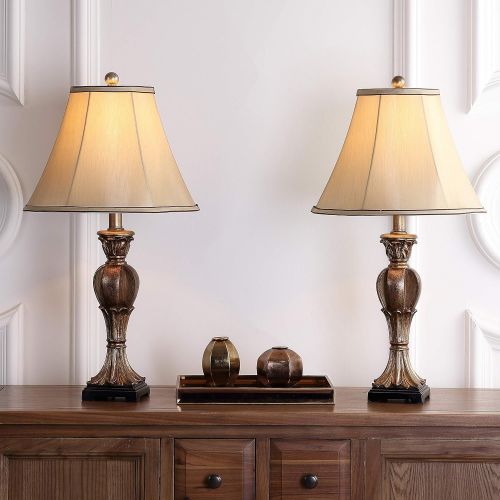  Safavieh Lighting Collection Patrizia Gold Urn 25-inch Table Lamp (Set of 2)