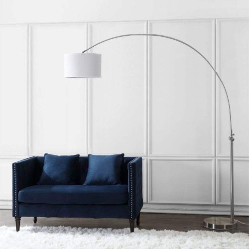  Safavieh LIT4351A Lighting Collection Ascella 86 Nickel Arc Floor Lamp