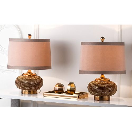  Safavieh Lighting Collection Alexis Gold Bead 19-inch Table Lamp (Set of 2)