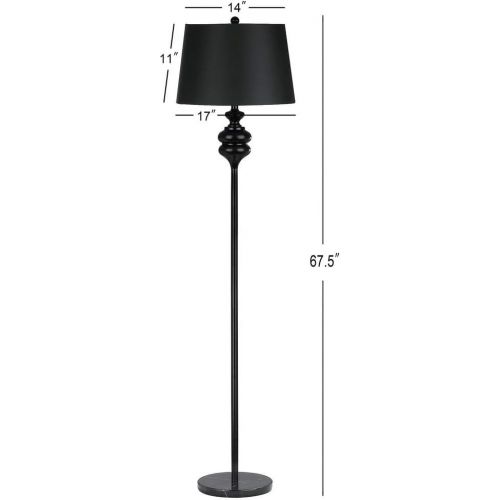  Safavieh Lighting Collection Torc 67.5 Floor Lamp, Black