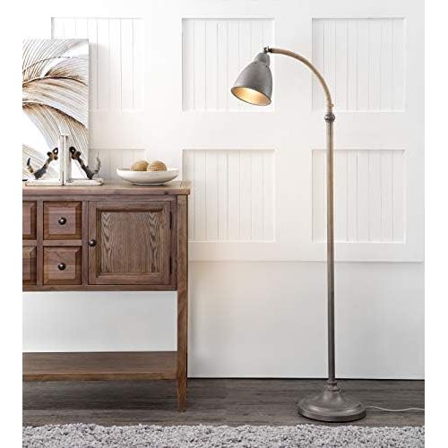  Safavieh FLL4011A Lighting Collection Naldo 60 Dark Grey Floor Lamp