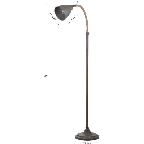  Safavieh FLL4011A Lighting Collection Naldo 60 Dark Grey Floor Lamp