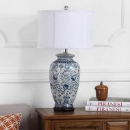 Safavieh Lighting Collection Paige Blue And White Jar 29-inch Table Lamp