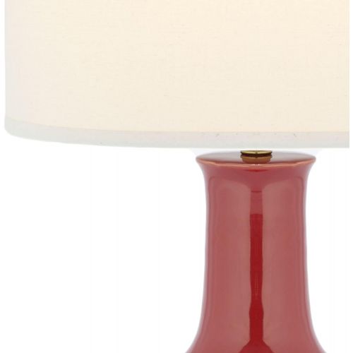  Safavieh Lighting Collection Paris Orange Ceramic 27.5-inch Table Lamp