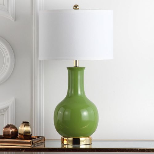  Safavieh Lighting Collection Paris Orange Ceramic 27.5-inch Table Lamp