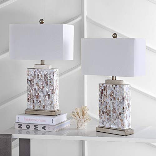  Safavieh Lighting Collection Tory Ivory Shell 25-inch Table Lamp (Set of 2)