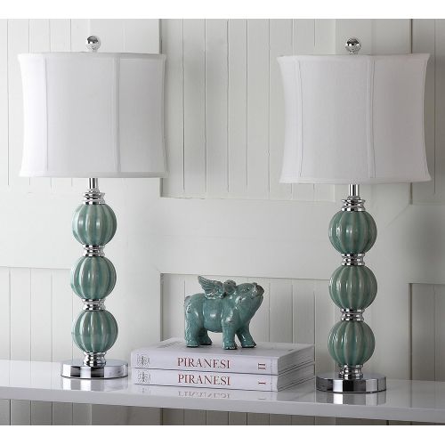  Safavieh Lighting Collection Stephanie Green Globe 25-inch Table Lamp (Set of 2)