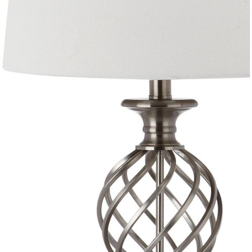  Safavieh Lighting Collection Lattice Urn Nickel 26.75-inch Table Lamp (Set of 2)