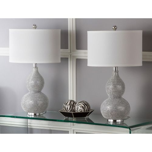  Safavieh Lighting Collection Nicole Bead Base 24-inch Table Lamp (Set of 2)