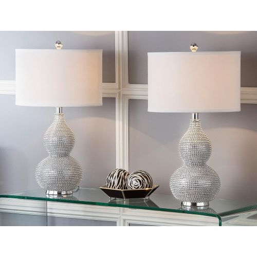  Safavieh Lighting Collection Nicole Bead Base 24-inch Table Lamp (Set of 2)