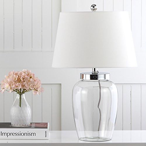  Safavieh Lighting Collection Evan Clear Glass 22.5-inch Table Lamp